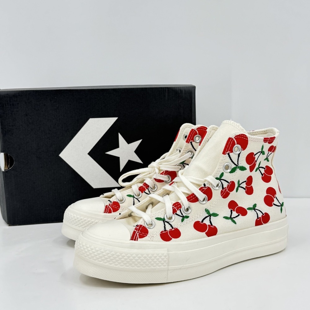 Converse Chuck Taylor All Star Lift Platform Sz 8 Womens Shoes Cherries A08096C